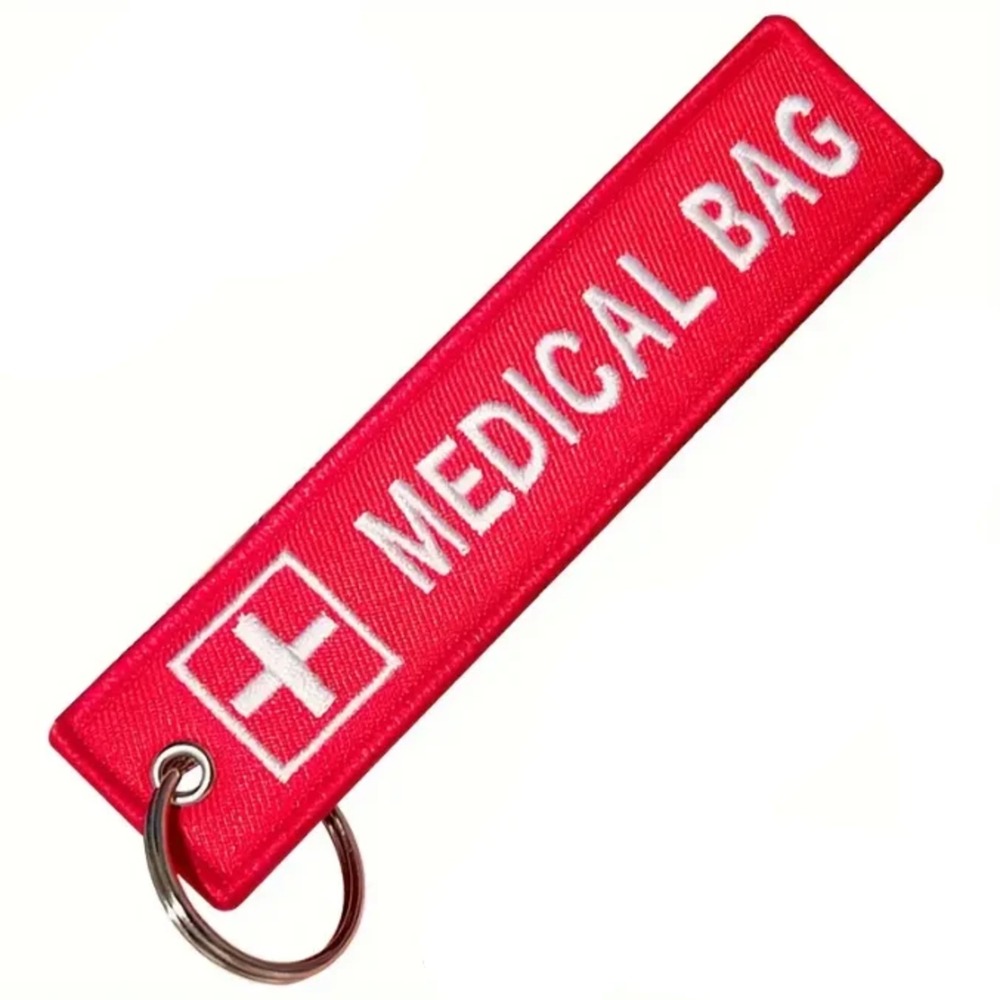 "Medical Bag" Embroidered Keychain Tag